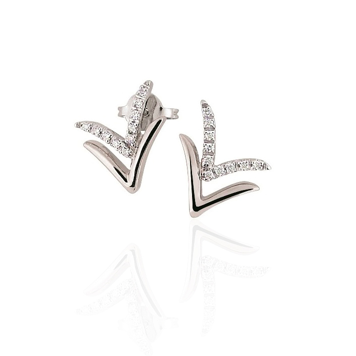 Fine Arrow Diamond Earrings