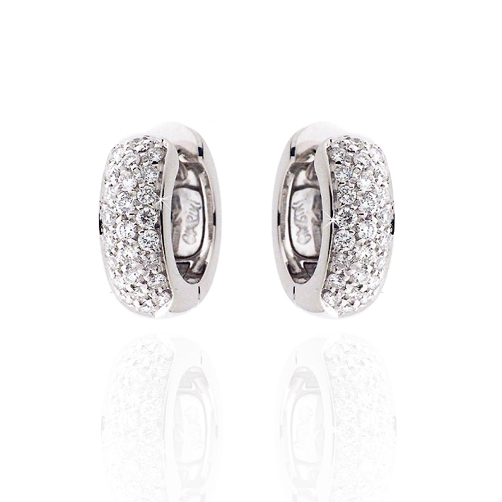 Fine Huggie Earrings 1/2CT Diamonds