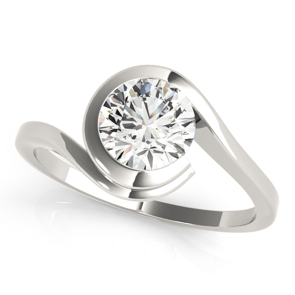 Gorgeous Solitaire Bypass Round Cut Diamond engagement Ring