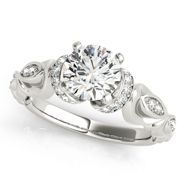 Peculiar Side Stone Accent Stone Diamond Engagement Ring