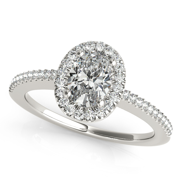 Oval Cut Diamond Engagement Ring with Thin Comfort Fit Shank