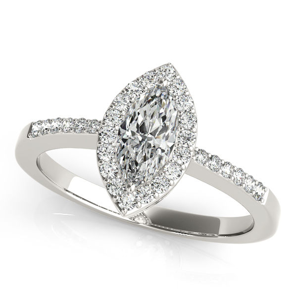 Avant-Garde Marquise Cut Side Stone Diamond Engagement Ring