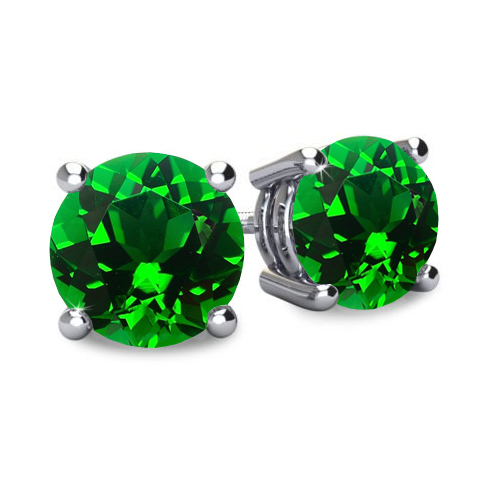 Emerald Earrings Studs