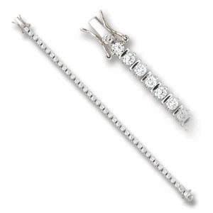 Stunning Silver Tone Fashion Bracelet Clear CZ