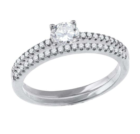 Supreme Halo Engagement Ring Set with 4.5 CT Cubic Zirconia In Sterling Silver