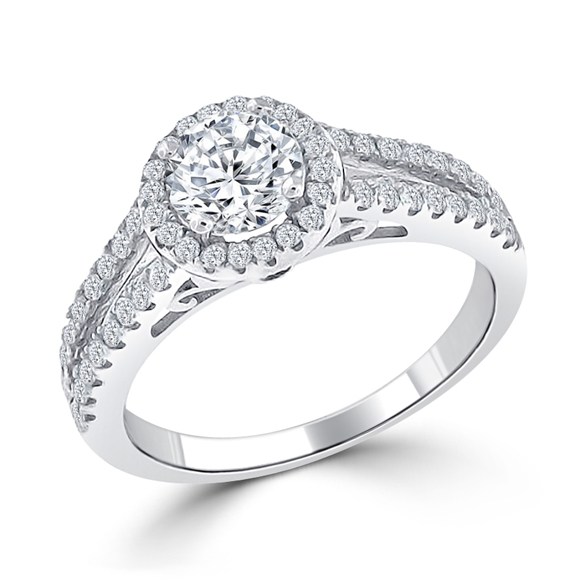 Split Shank Engagement Ring Sterling Silver