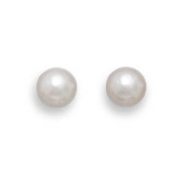 Grade AAA 4.5-5mm Cultured Akoya Pearl Earrings with White Gold Posts and Earring Backs