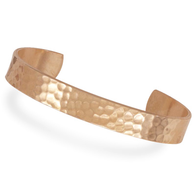 9.5mm Hammered Solid Copper Cuff