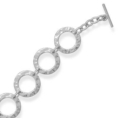 7" Hammered Circle Bracelet