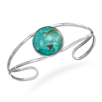 Open Band Cuff with Turquoise