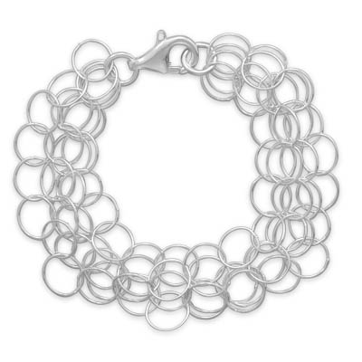 7" Multistrand Round Link Bracelet