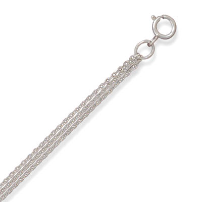 16" Three Strand Cable Chain Necklace