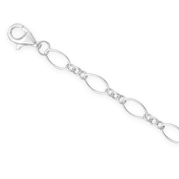 22" Multisize Oval Link Chain Necklace (4mm)