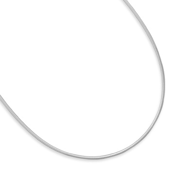 16" 2mm Round Omega Necklace