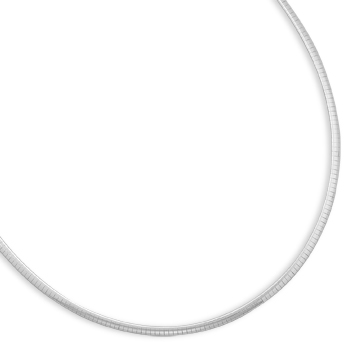 16" 3mm Domed Omega Necklace