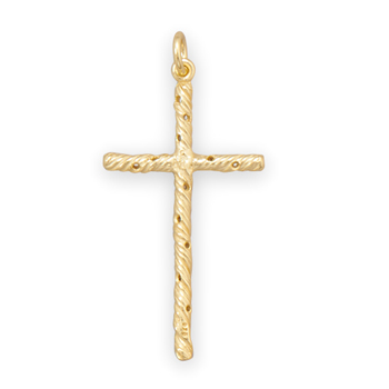 14 Karat Gold Plated Cross Pendant