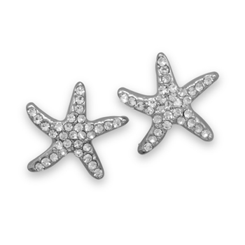 Crystal Starfish Fashion Earrings