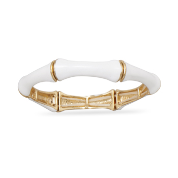 White Bamboo Fashion Bangle Bracelet