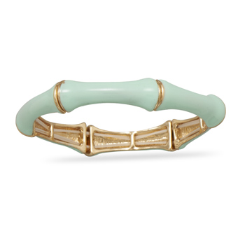Mint Green Bamboo Fashion Bangle Bracelet