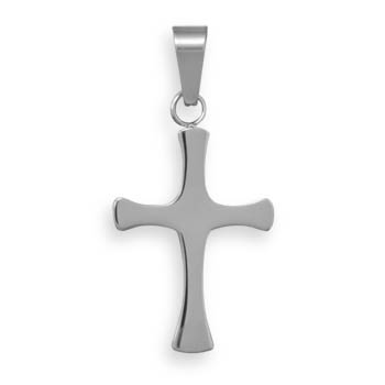 Reversible Stainless Steel Cross Pendant