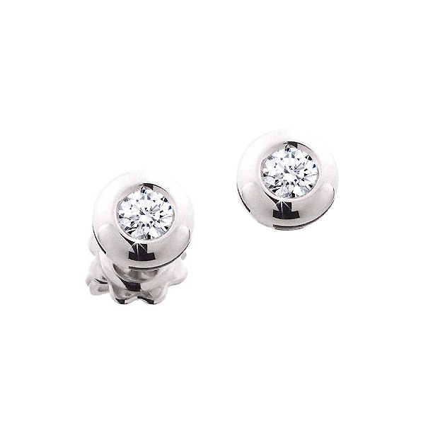 Elegant Stud Earrings 1/5CT Diamonds