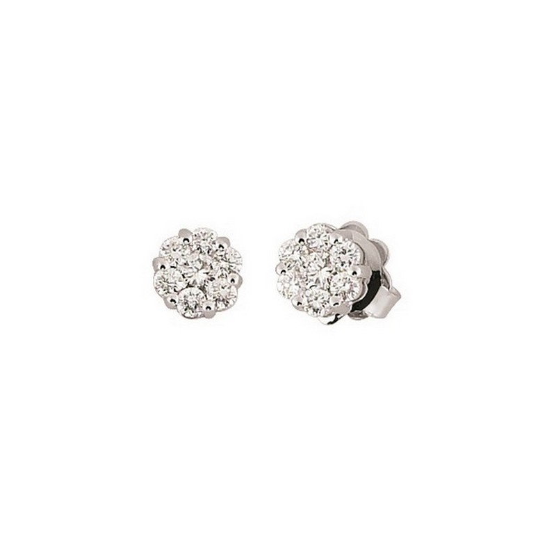 Fine Italian Stud Earrings 1/5CT Diamonds