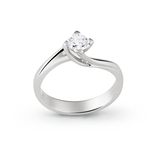 Luxury Italian White Gold Engagement Ring