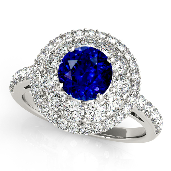 Unprecedented Double Halo Sapphire Engagement Ring