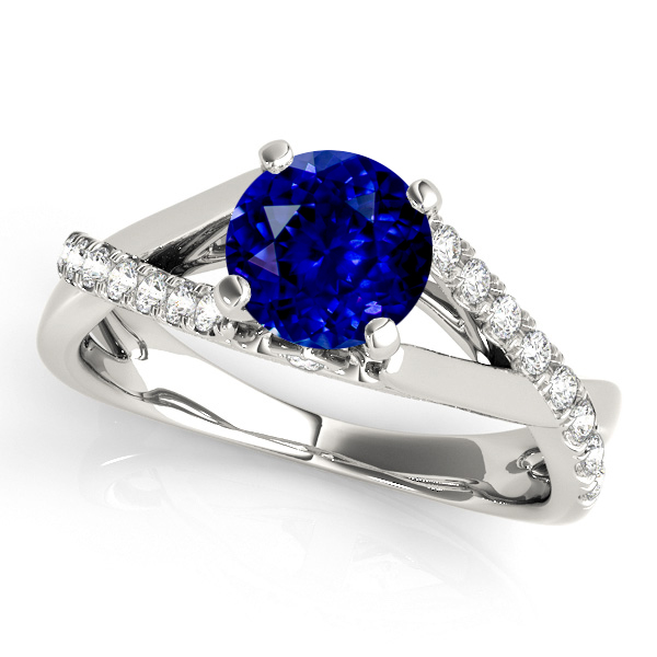 Exclusive Infinity Sapphire Engagement Ring White Gold