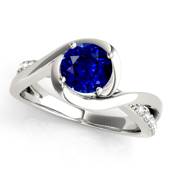 Beautiful Sapphire Engagement Ring with Split Shank Bypass