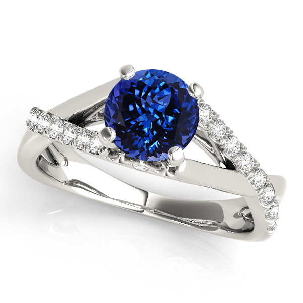 Exclusive Infinity Tanzanite Engagement Ring White Gold