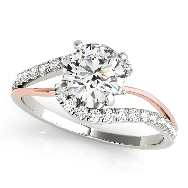 Innovative Split Shank Accent Stone Bypass Engagement Ring
