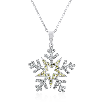 Symbolic Pave Snowflake Pendant