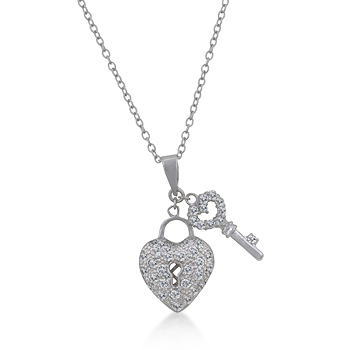 Key to My Heart Pendant - Designer Fashion Jewelry