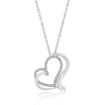 Heart Woven Hearts Pendant - Unique Design Jewelry