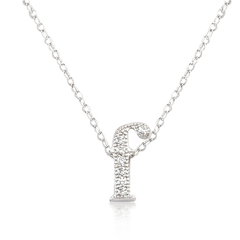 Classic Micro-Pave Initial F Pendant
