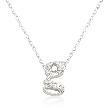 Classic Micro-Pave Initial G Pendant