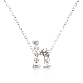 Classic Micro-Pave Initial H Pendant