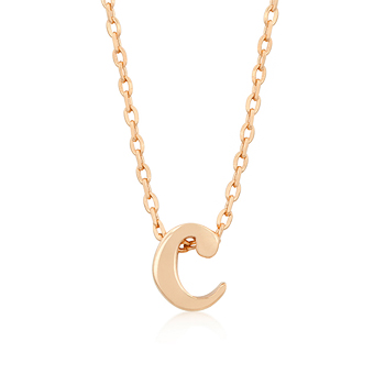 Rose Gold Initial C Pendant - DT Jewellers