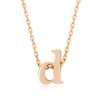 Rose Gold Initial D Pendant - Fashion Jewelry