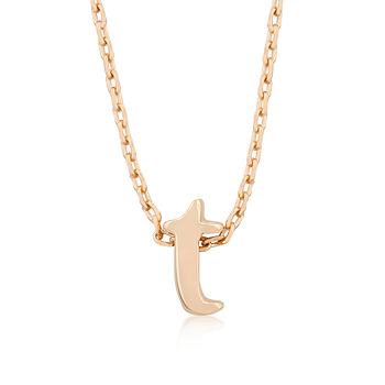 Rose Gold Initial T Pendant From DT Jewelers