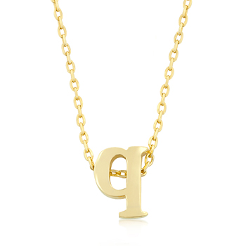 Golden Initial Q Pendant - Fine Jewelry