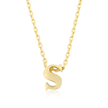 Golden Initial S Pendant - Deals on Jewelry Gifts
