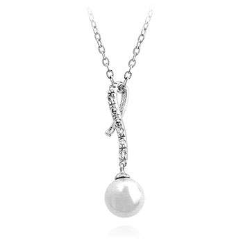 Ribboned Pearl Pendant - Jewelry Sale