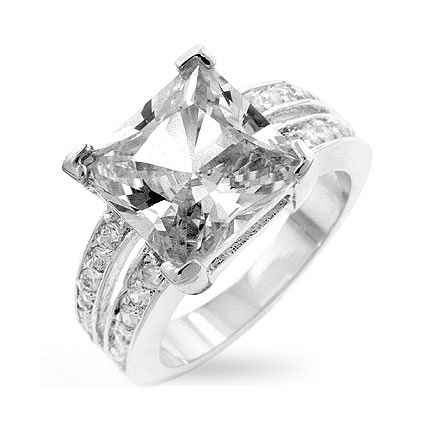 7.4 Carat Classic White Princess Engagement Ring