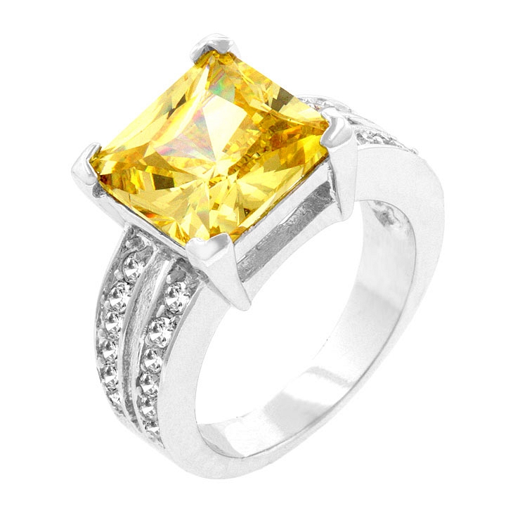 7 CARAT Princess Cut Jonquil Engagement Ring