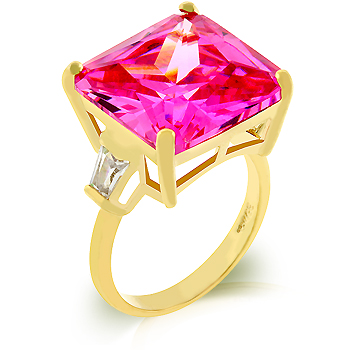 Princess Cut Pink Engagement Ring