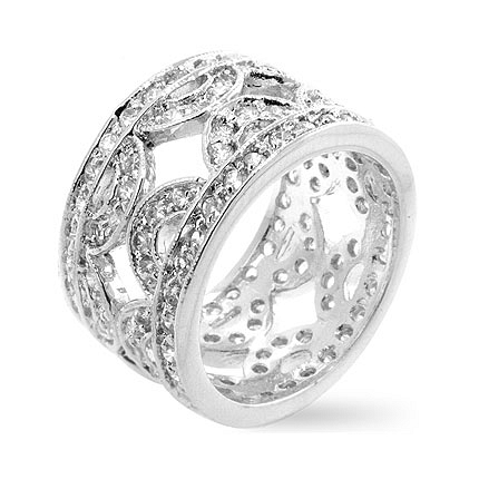 CZ Hill Eternity Ring - Jewelry Sale