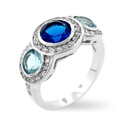 Fashion Classic Blue CZ Ring