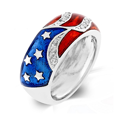 Enamel Patriot Ring - Jewelry Shop
